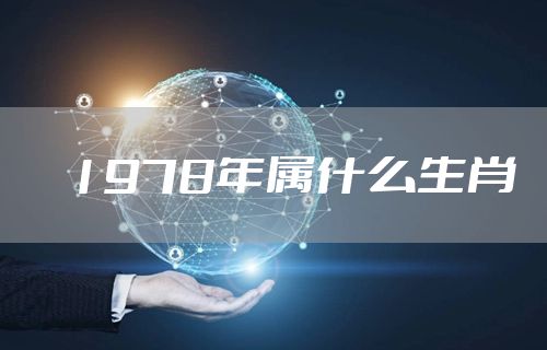 1978年属什么生肖