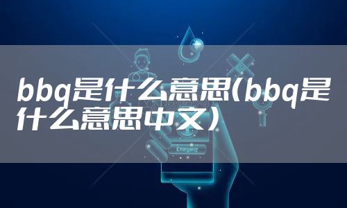 bbq是什么意思（bbq是什么意思中文）
