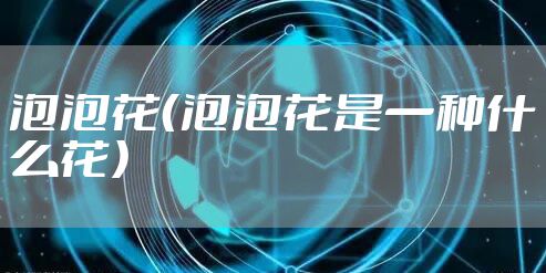 泡泡花（泡泡花是一种什么花）