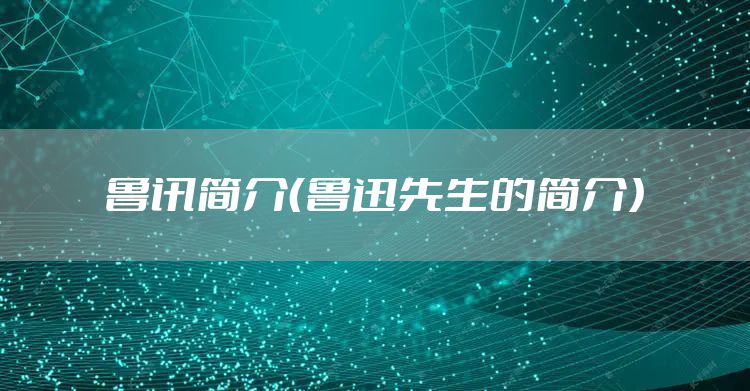 鲁讯简介（鲁迅先生的简介）