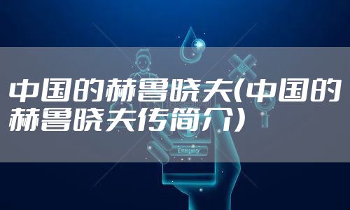 中国的赫鲁晓夫（中国的赫鲁晓夫传简介）