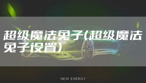 超级魔法兔子（超级魔法兔子设置）