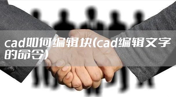 cad如何编辑块(cad编辑文字的命令)