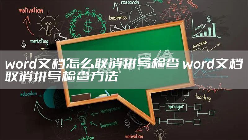 word文档怎么取消拼写检查 word文档取消拼写检查方法