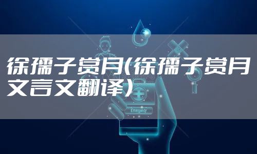 徐孺子赏月（徐孺子赏月文言文翻译）