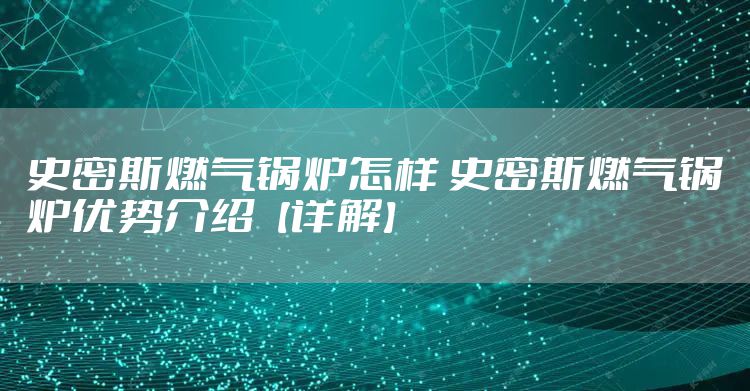 史密斯燃气锅炉怎样 史密斯燃气锅炉优势介绍【详解】