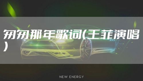 匆匆那年歌词（王菲演唱）