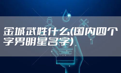 金城武姓什么(国内四个字男明星名字)