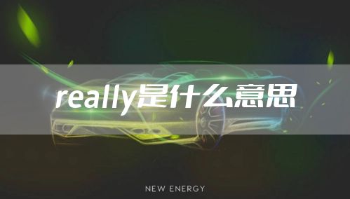 really是什么意思