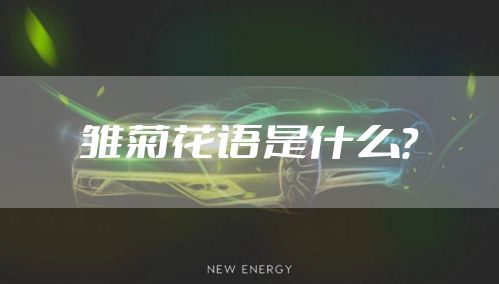 雏菊花语是什么？