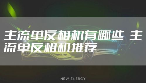 主流单反相机有哪些  主流单反相机推荐