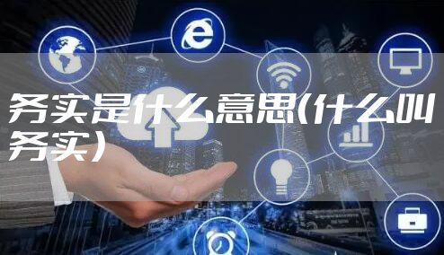 务实是什么意思（什么叫务实）