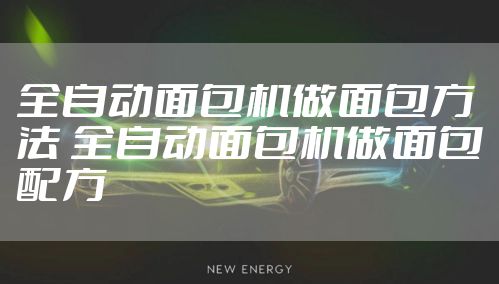 全自动面包机做面包方法 全自动面包机做面包配方