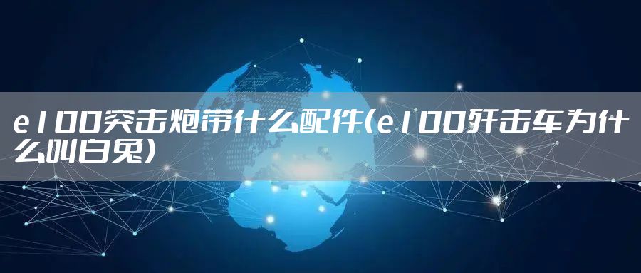 e100突击炮带什么配件(e100歼击车为什么叫白兔)