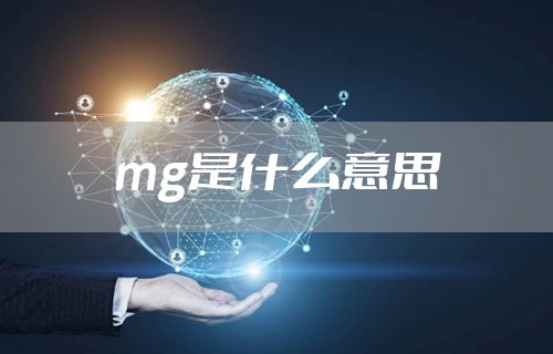 mg是什么意思