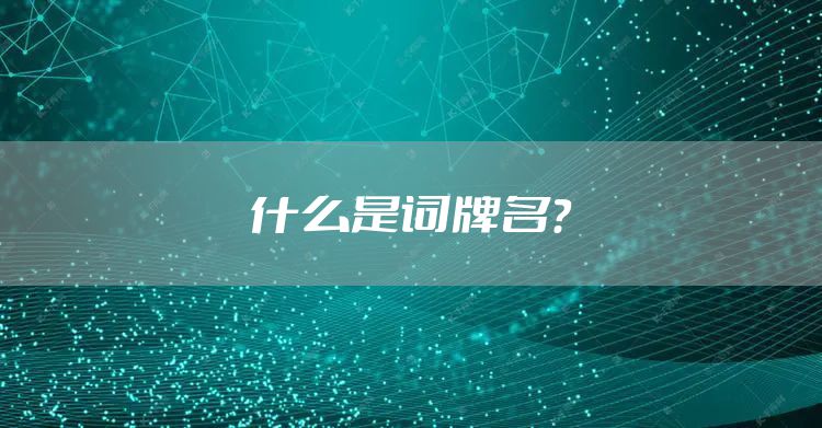 什么是词牌名？