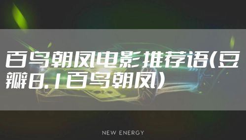 百鸟朝凤电影推荐语（豆瓣8.1百鸟朝凤）