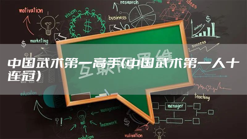 中国武术第一高手（中国武术第一人十连冠）
