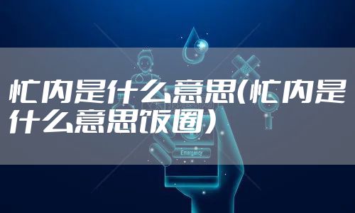 忙内是什么意思（忙内是什么意思饭圈）