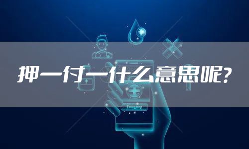 押一付一什么意思呢?