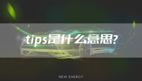 tips是什么意思?