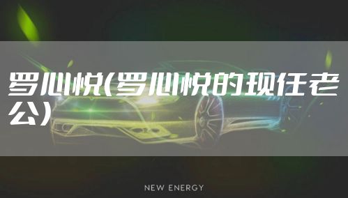 罗心悦(罗心悦的现任老公)