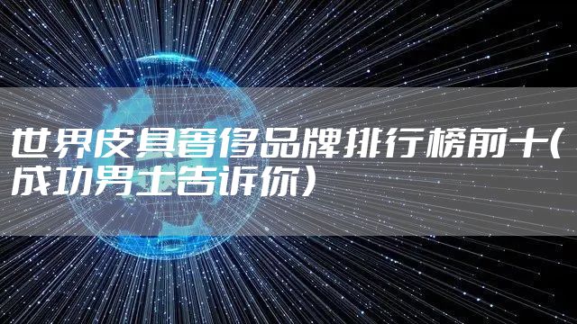 世界皮具奢侈品牌排行榜前十(成功男士告诉你)