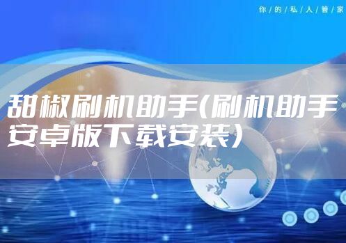 甜椒刷机助手（刷机助手安卓版下载安装）