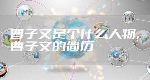 曹子文是个什么人物，曹子文的简历