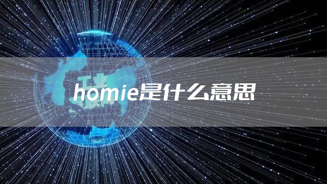 homie是什么意思