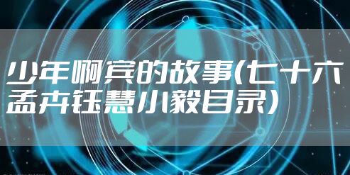 少年啊宾的故事（七十六孟卉钰慧小毅目录）