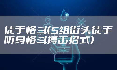 徒手格斗（5组街头徒手防身格斗搏击招式）