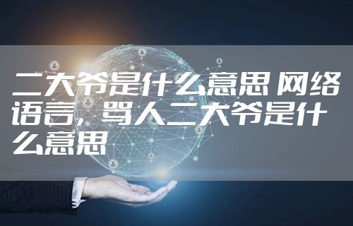 二大爷是什么意思 网络语言，骂人二大爷是什么意思