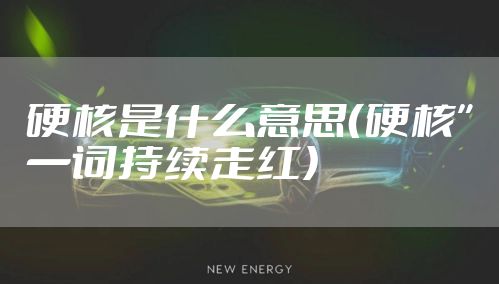 硬核是什么意思（硬核”一词持续走红）