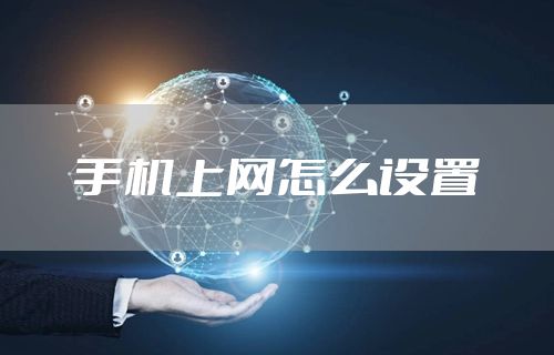 手机上网怎么设置