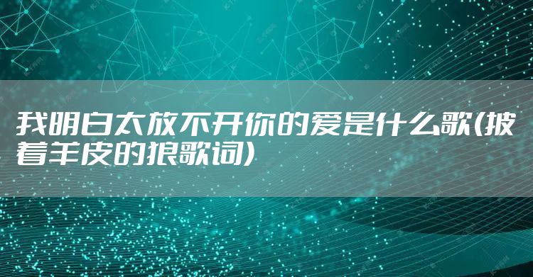 我明白太放不开你的爱是什么歌(披着羊皮的狼歌词)