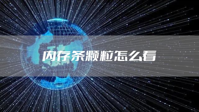 内存条颗粒怎么看