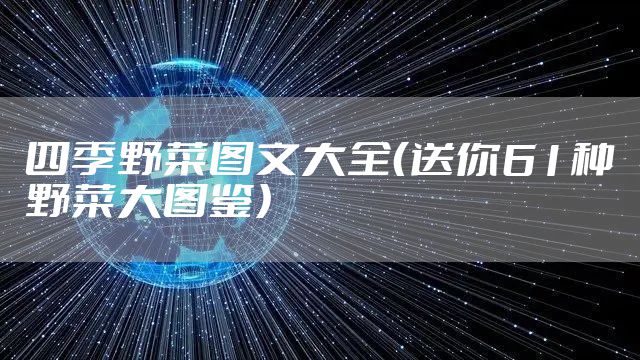四季野菜图文大全（送你61种野菜大图鉴）