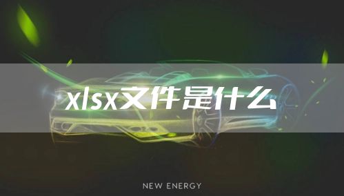 xlsx文件是什么