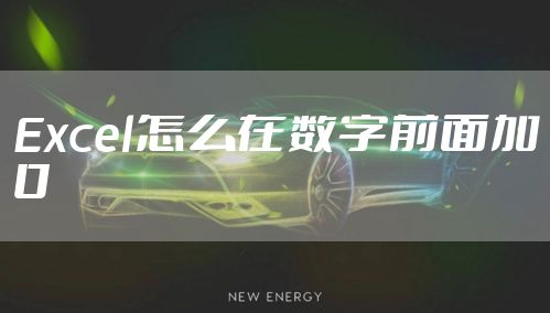 Excel怎么在数字前面加0