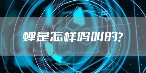 蝉是怎样鸣叫的？