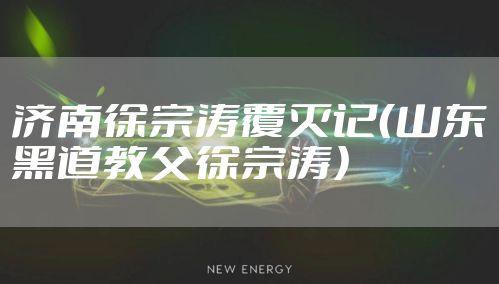 济南徐宗涛覆灭记（山东黑道教父徐宗涛）