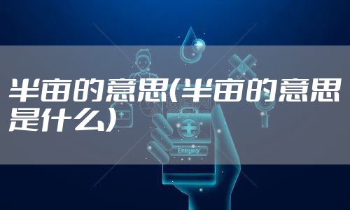 半亩的意思（半亩的意思是什么）