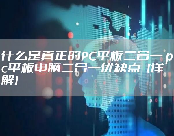 什么是真正的PC平板二合一 pc平板电脑二合一优缺点【详解】