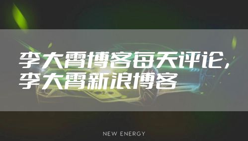 李大霄博客每天评论，李大霄新浪博客