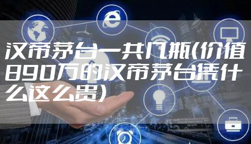 汉帝茅台一共几瓶（价值890万的汉帝茅台凭什么这么贵）