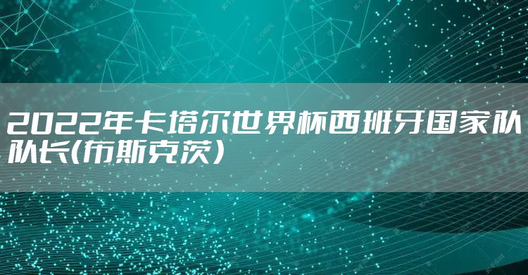 2022年卡塔尔世界杯西班牙国家队队长（布斯克茨）