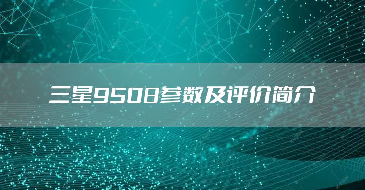 三星9508参数及评价简介