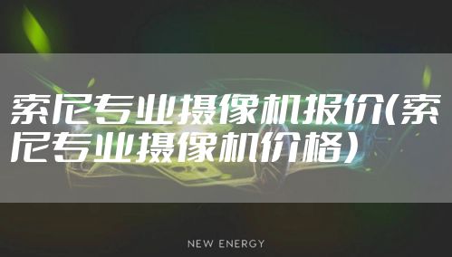 索尼专业摄像机报价（索尼专业摄像机价格）