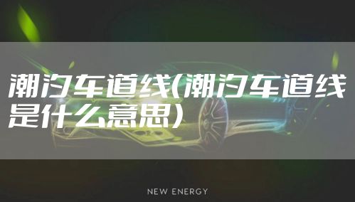 潮汐车道线（潮汐车道线是什么意思）